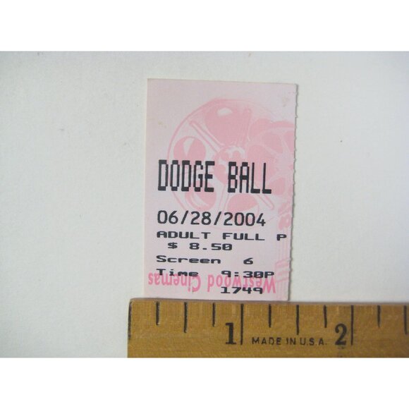Vintage 2004 Dodge Ball Movie Theater Ticket Stub 062824 - Picture 2 of 3